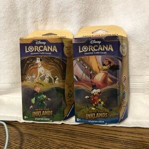 Disney Lorcana Into the Inklands trading card game starter deck set of 2 bundle